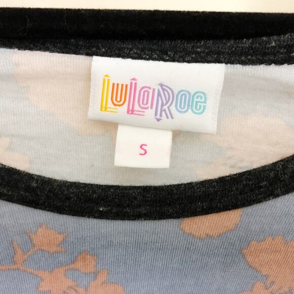2/$30 Lularoe Small Womens Randy Unicorn Floral Print Baseball Tee - Picture 5 of 8